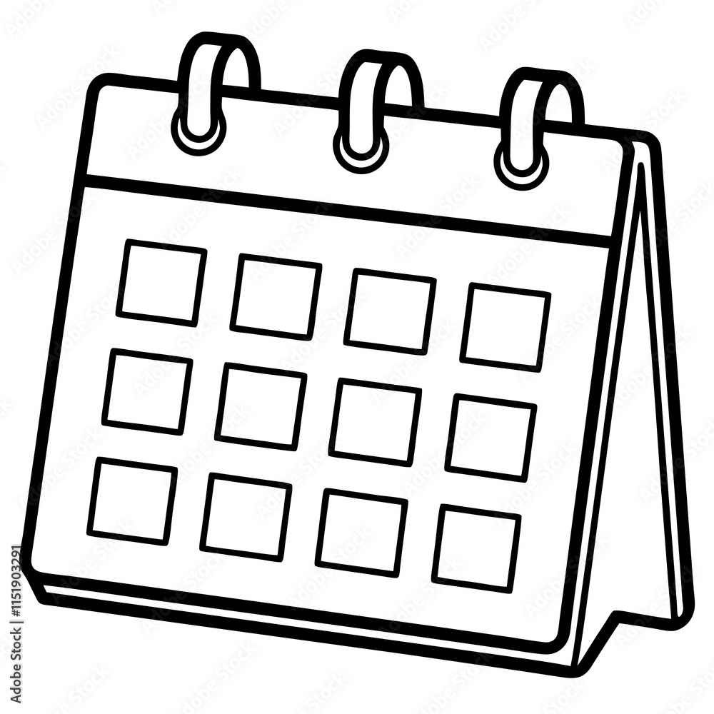 Minimalist Calendar Line Art Vector Design Minimalist Calendar Line Art Vector Design