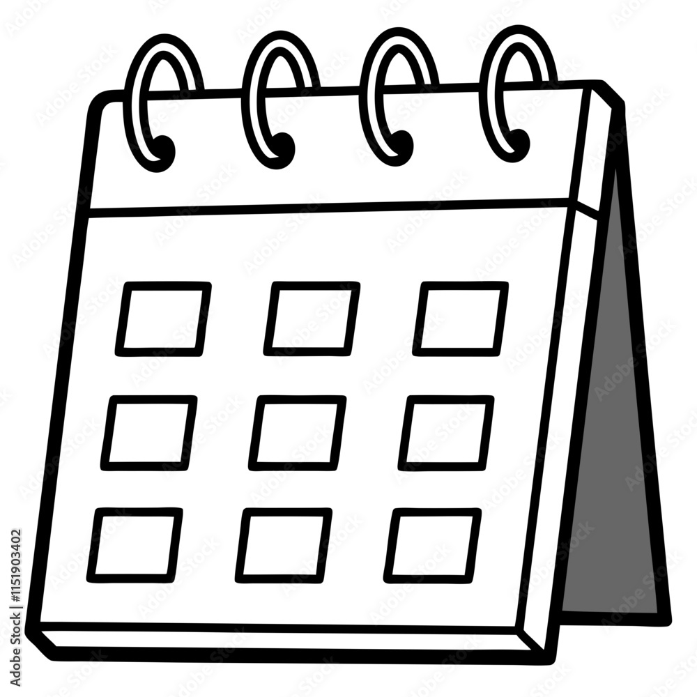 Minimalist Calendar Line Art Vector Design Minimalist Calendar Line Art Vector Design