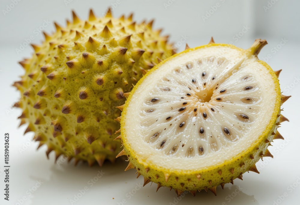Photo of a fresh and healthy piece of soursop fruit