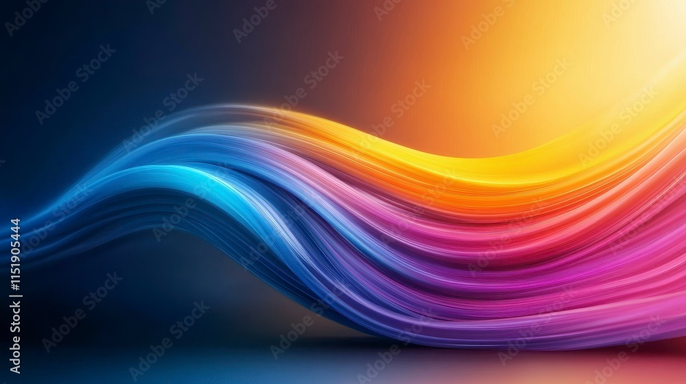 A vibrant wave of colors blending smoothly, creating a dynamic and artistic visual effect.