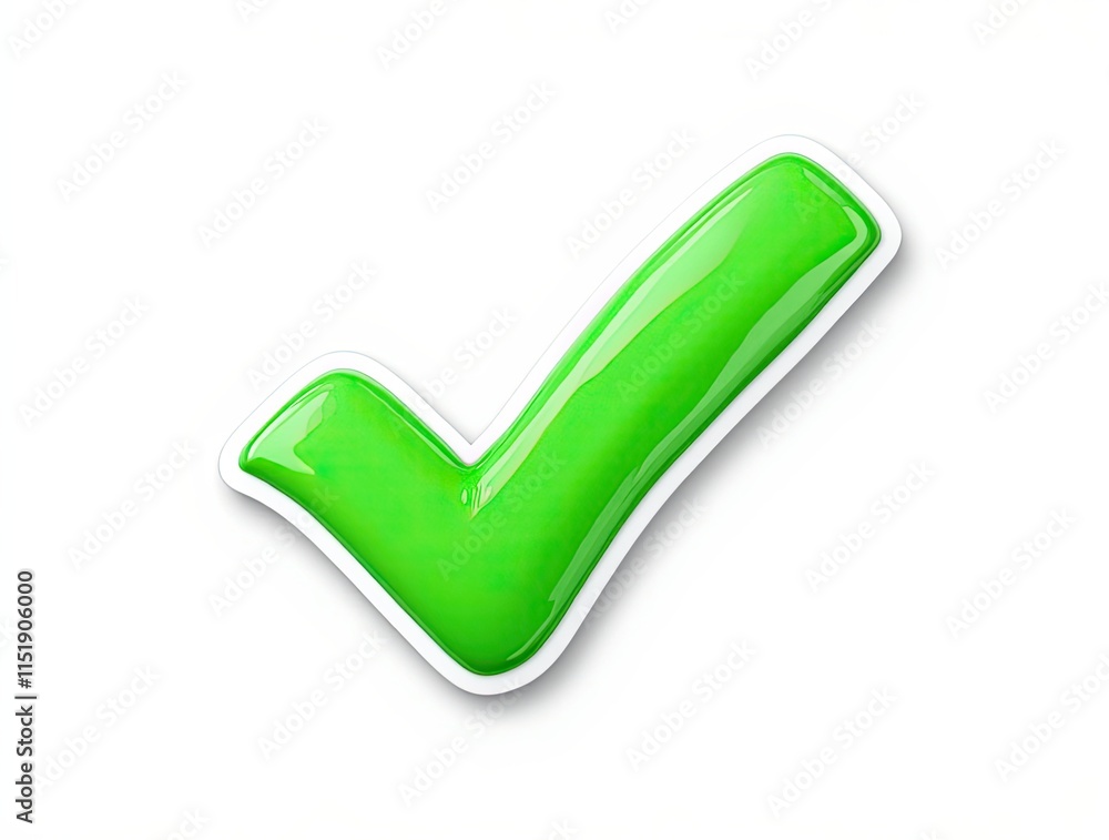 Stylish and Vibrant Green Check Mark Icon Perfect for Signifying Completion or Approval Stylish and Vibrant Green Check Mark Icon Perfect for Signifying Completion or Approval