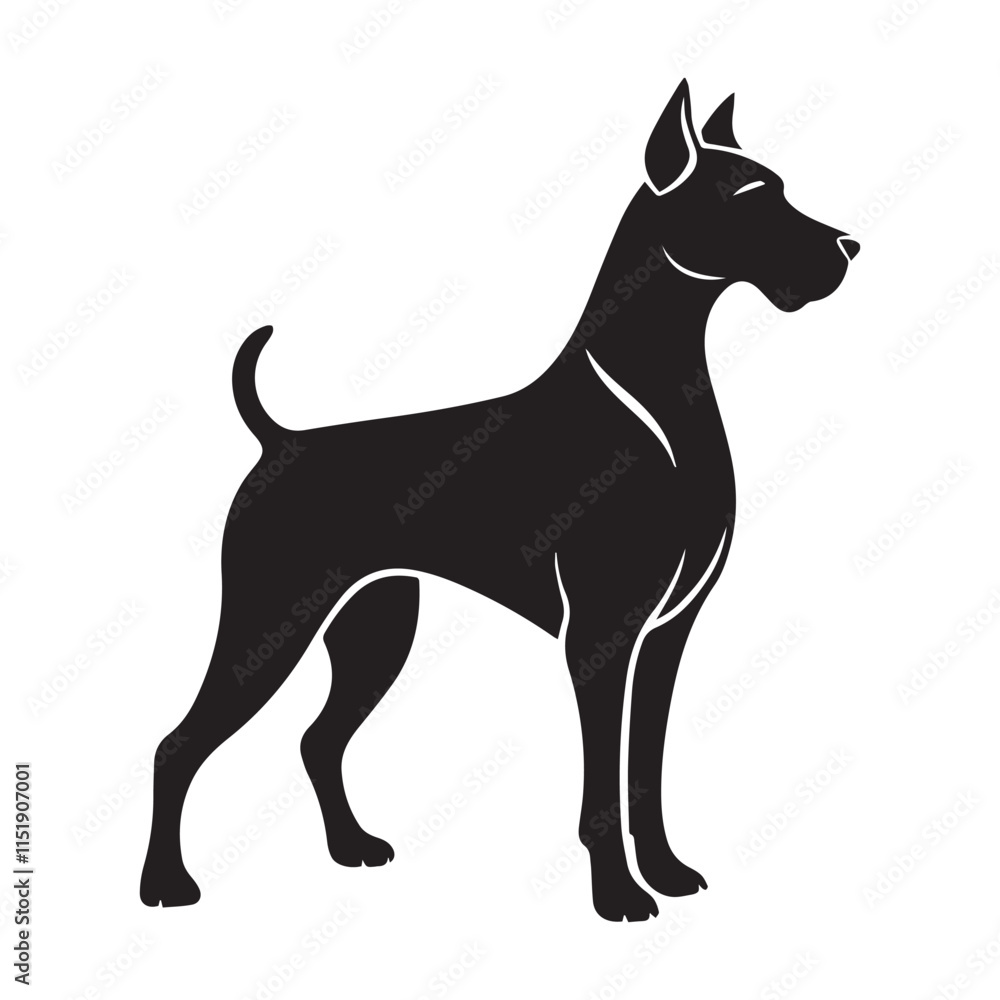 Dog black Silhouette vector isolated on a white background Dog black Silhouette vector isolated on a white background