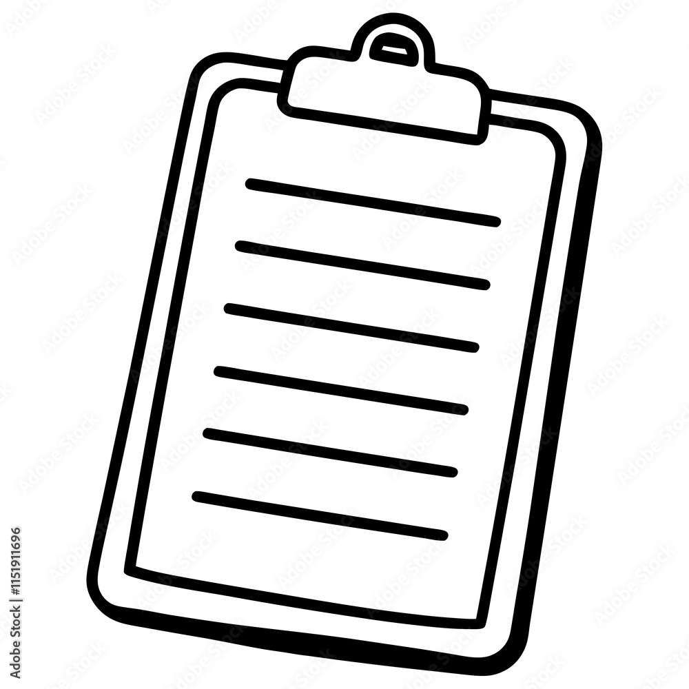 Minimalist Clipboard Line Art Vector Design Minimalist Clipboard Line Art Vector Design