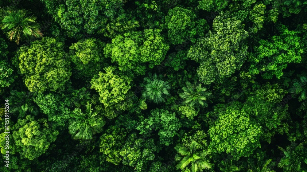 Lush Green Canopy Aerial View Of Tropical Forest Lush Green Canopy Aerial View Of Tropical Forest