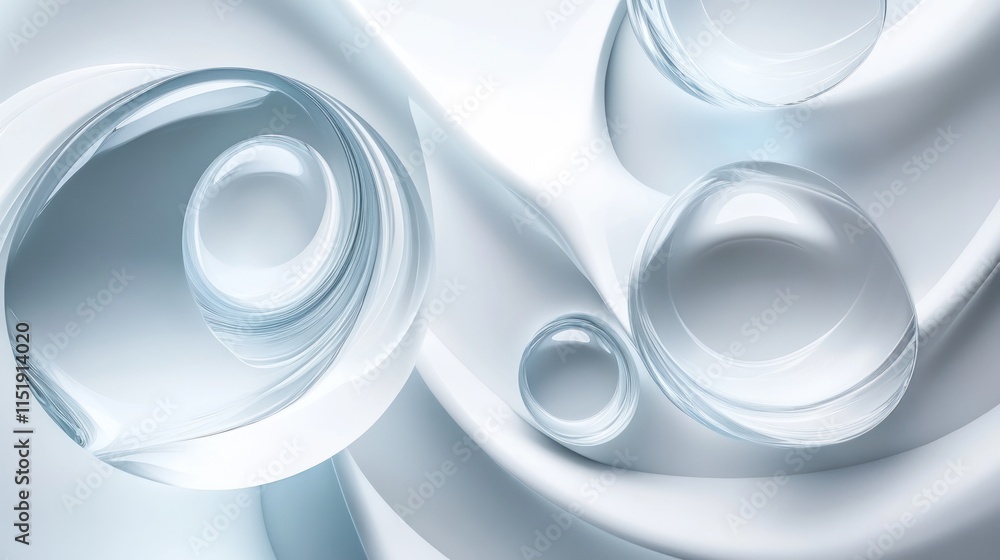 Abstract Liquid Crystal Spheres on a Soft White Surface Abstract Liquid Crystal Spheres on a Soft White Surface