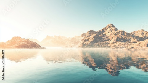 Serene Mountain Range Reflecting In Calm Water