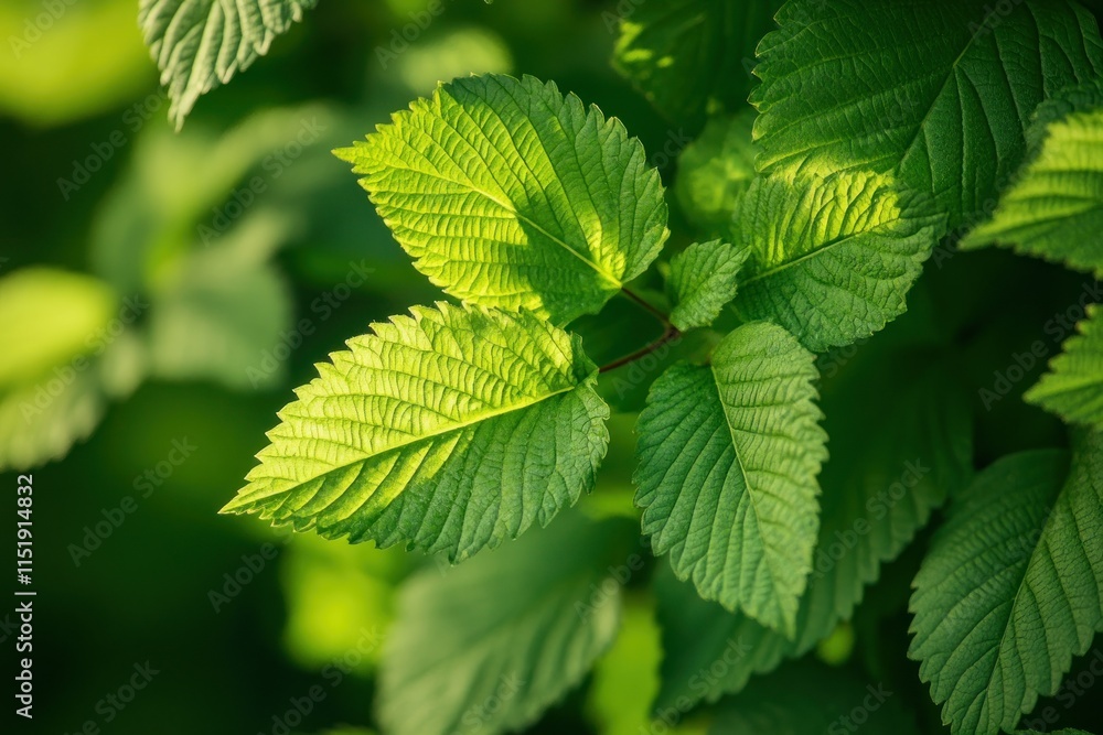 Close-Up View of Fresh Green Leaves in Natural Light with Intricate Textures and Vibrant Colors Capturing the Essence of Nature’s Beauty and Serenity Close-Up View of Fresh Green Leaves in Natural Light with Intricate Textures and Vibrant Colors Capturing the Essence of Nature’s Beauty and Serenity