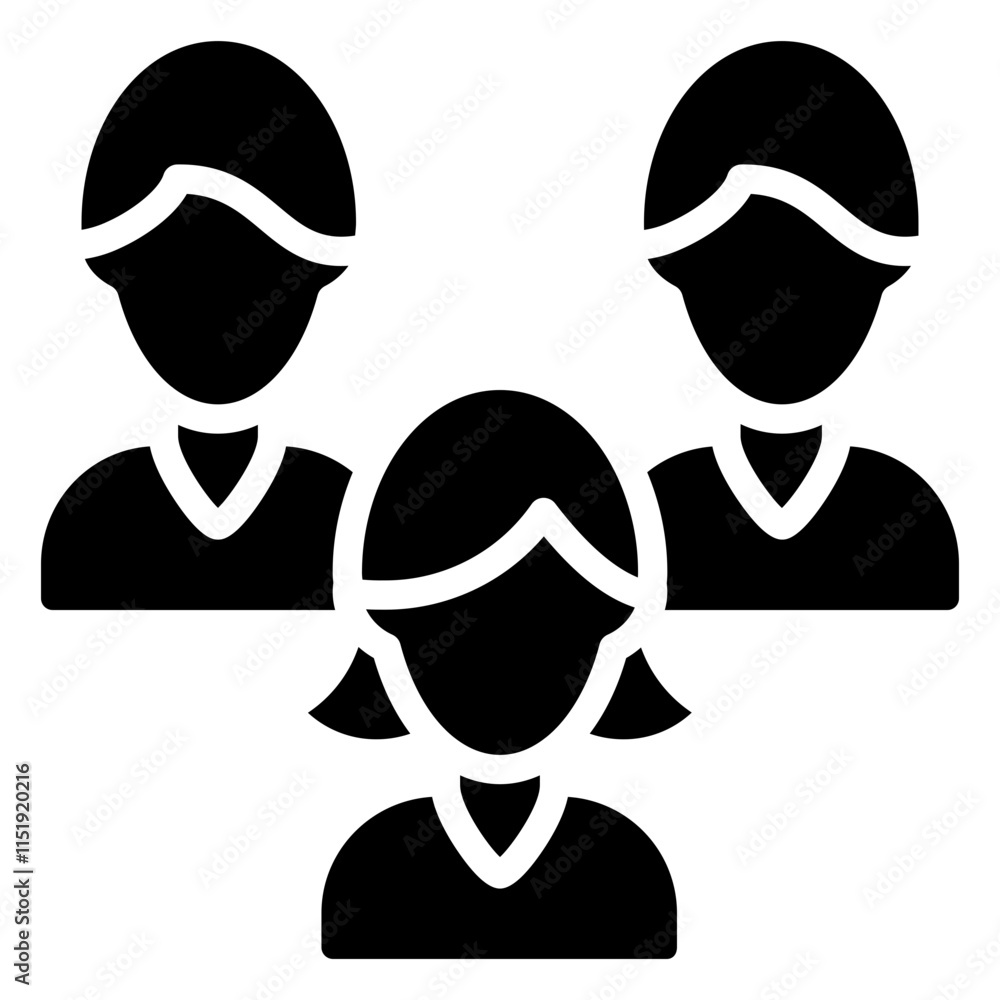 People Glyph Icon, Black And White Glyph Icon Symbol People Glyph Icon, Black And White Glyph Icon Symbol