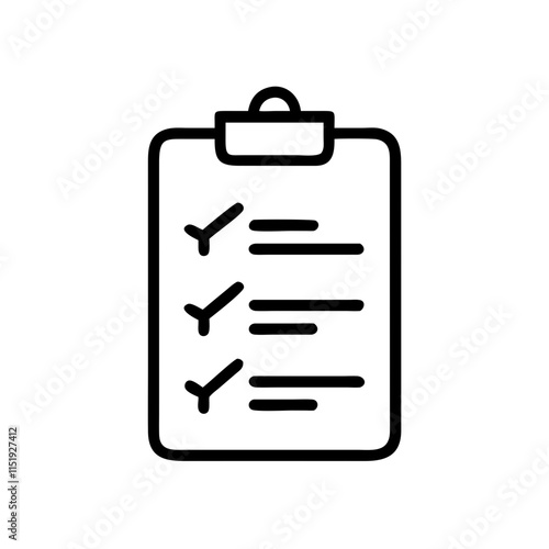 Travel checklist icon featuring clipboard and task list for travel planning and organization concept