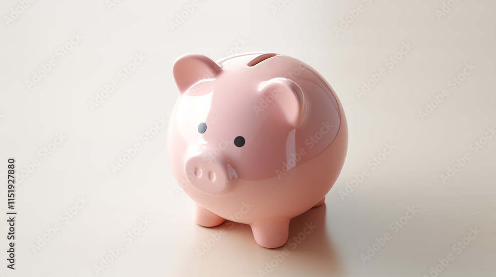 piggy bank on a white table piggy bank on a white table