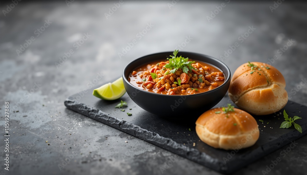 Spicy Red Lentil Soup with Crusty Bread - Delicious and Warm Comfort Food Spicy Red Lentil Soup with Crusty Bread - Delicious and Warm Comfort Food