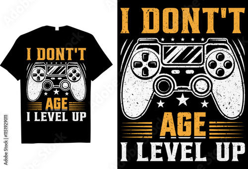  I DONT AGE LEVEL UP TAIPPOGRAPHY T-SHIRT