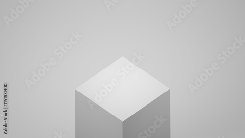 Square product pedestal with background high angle