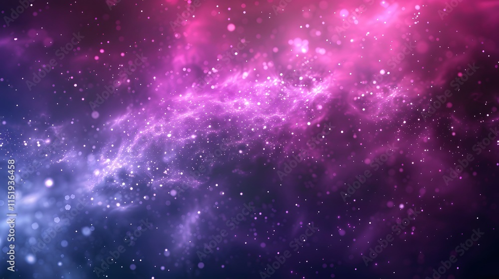 Colorful Cosmic Background with Glittering Stars and Nebula Effect Colorful Cosmic Background with Glittering Stars and Nebula Effect