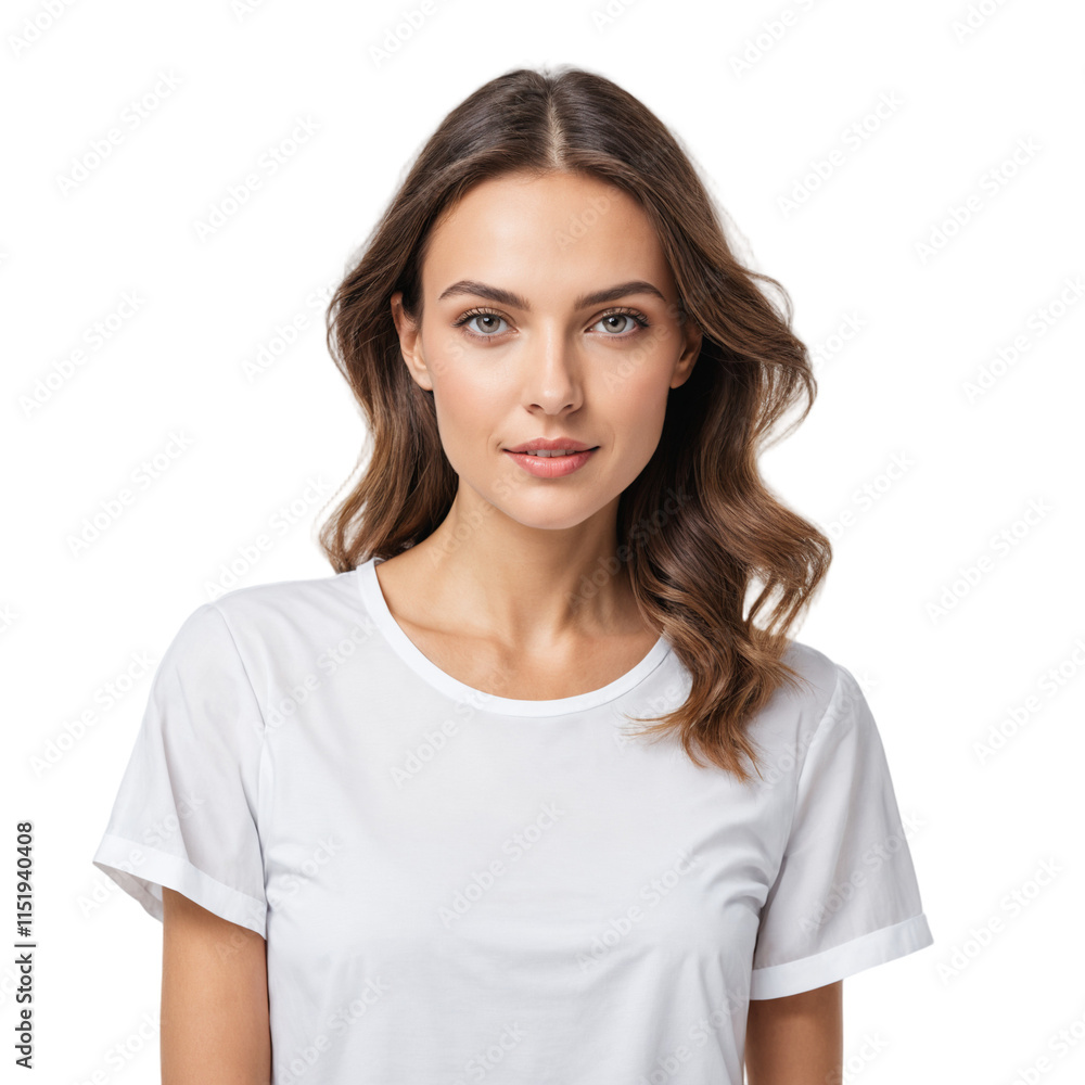A woman as a model for a marketing campaign on a transparent background PNG A woman as a model for a marketing campaign on a transparent background PNG