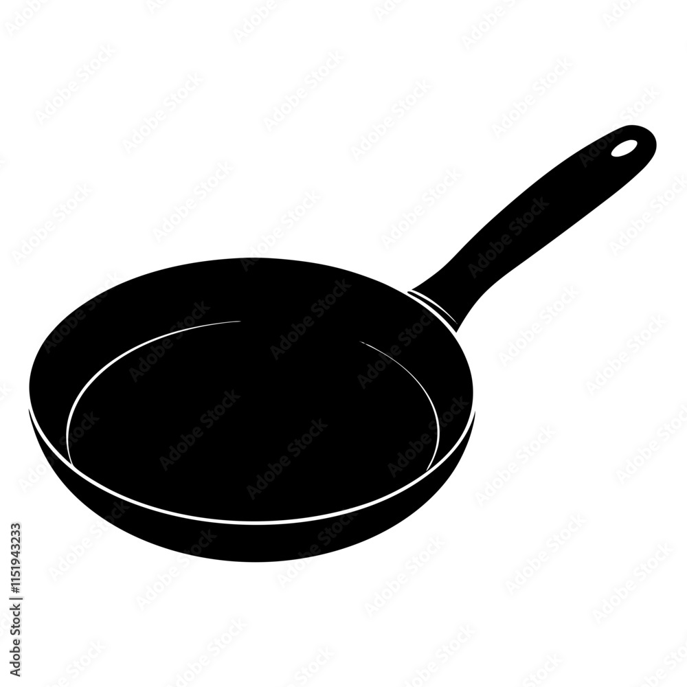 Pan silhouette on white background Pan silhouette on white background