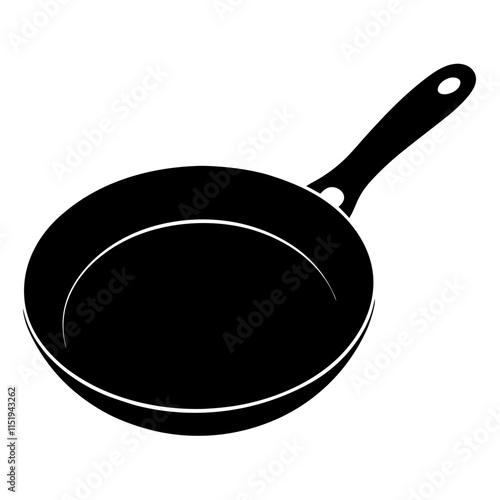  Pan silhouette on white background