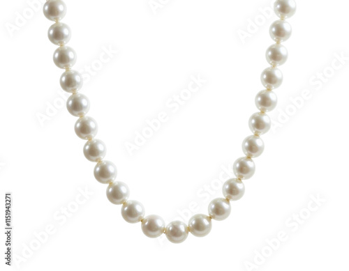 pearl necklace isolated on white