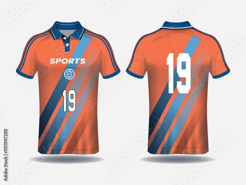 Soccer jersey design for sublimation or sports tshirt design for cricket