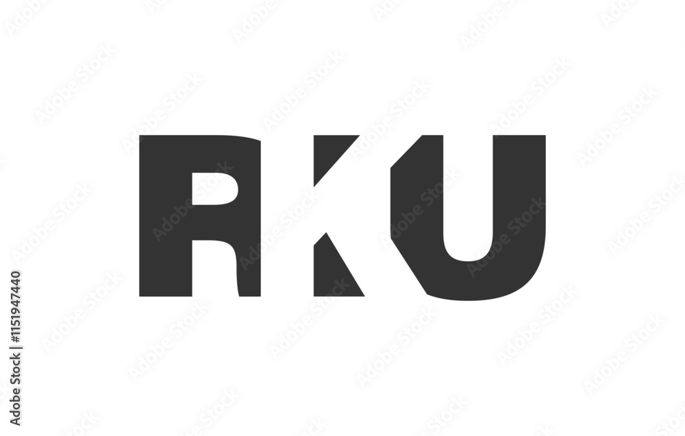 RKU logo design. Initial letter R K U bold font style for tech startups, consulting, corporate branding. Creative company name, headlines typography identity, trendy logotype. RKU logo design. Initial letter R K U bold font style for tech startups, consulting, corporate branding. Creative company name, headlines typography identity, trendy logotype.