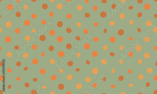 Colorful dotted pattern featuring round spots in a repeating layout. Ideal for creating abstract backgrounds, seamless textiles, and geometric wallpapers.