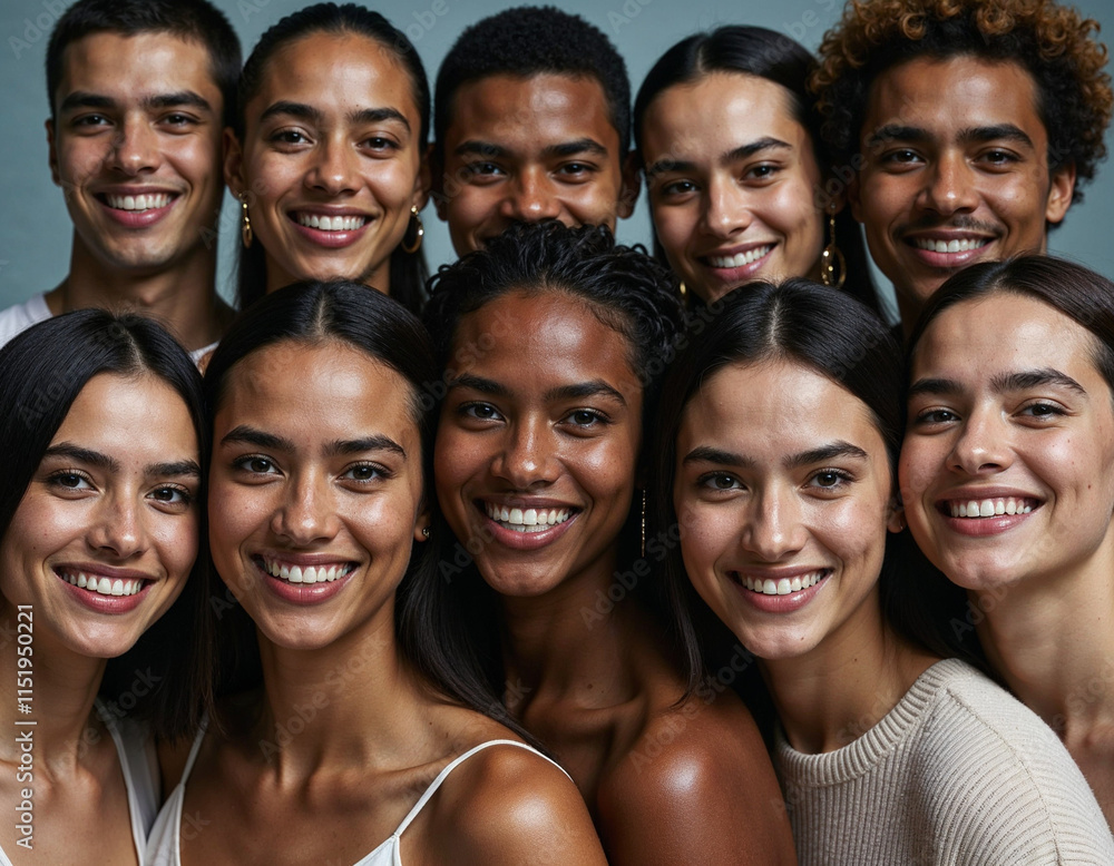 Diverse Group of People Smiling Diverse Group of People Smiling