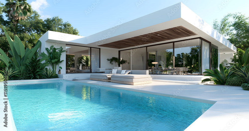 Fototapeta premium modern house in the city