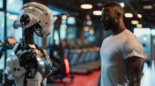 Ai personal trainer a robotic coach guiding fitness enthusiasts in virtual environments
