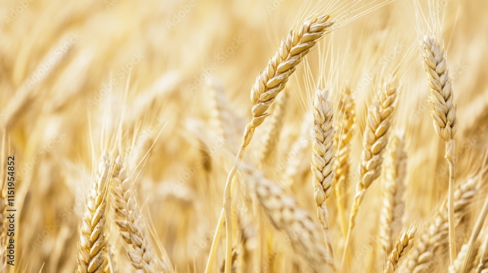 Close-up of golden wheat ears in a sunlit field, showcasing detailed textures of ripe grains swaying gently in the breeze, representing the beauty of agriculture and nature’s harvest. Close-up of golden wheat ears in a sunlit field, showcasing detailed textures of ripe grains swaying gently in the breeze, representing the beauty of agriculture and nature’s harvest.