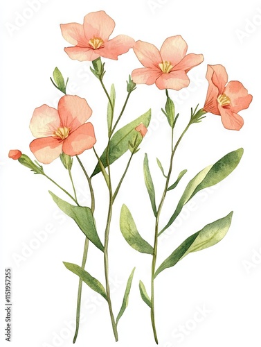 Elegant Watercolor Floral Bouquet with Colorful Flowers