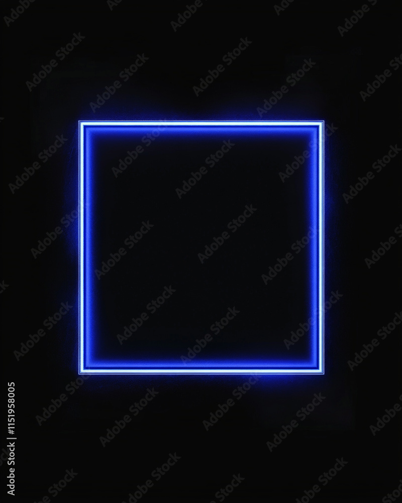 A digital art of a sharp, clean rectangular frame in a deep electric blue color A digital art of a sharp, clean rectangular frame in a deep electric blue color