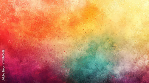 Abstract colorful watercolor background with vibrant hues and textured brush strokes. photo