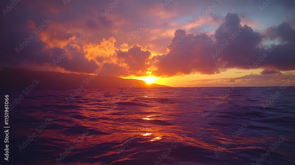 Obraz premium sunset over the ocean