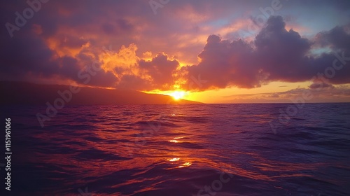 sunset over the ocean