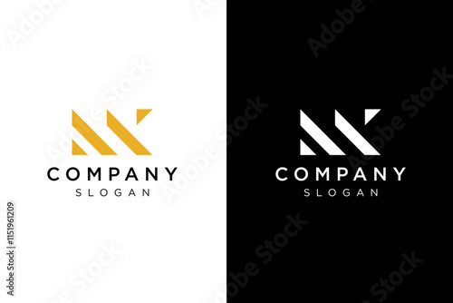 initials MK bold logo uniquedesigns 