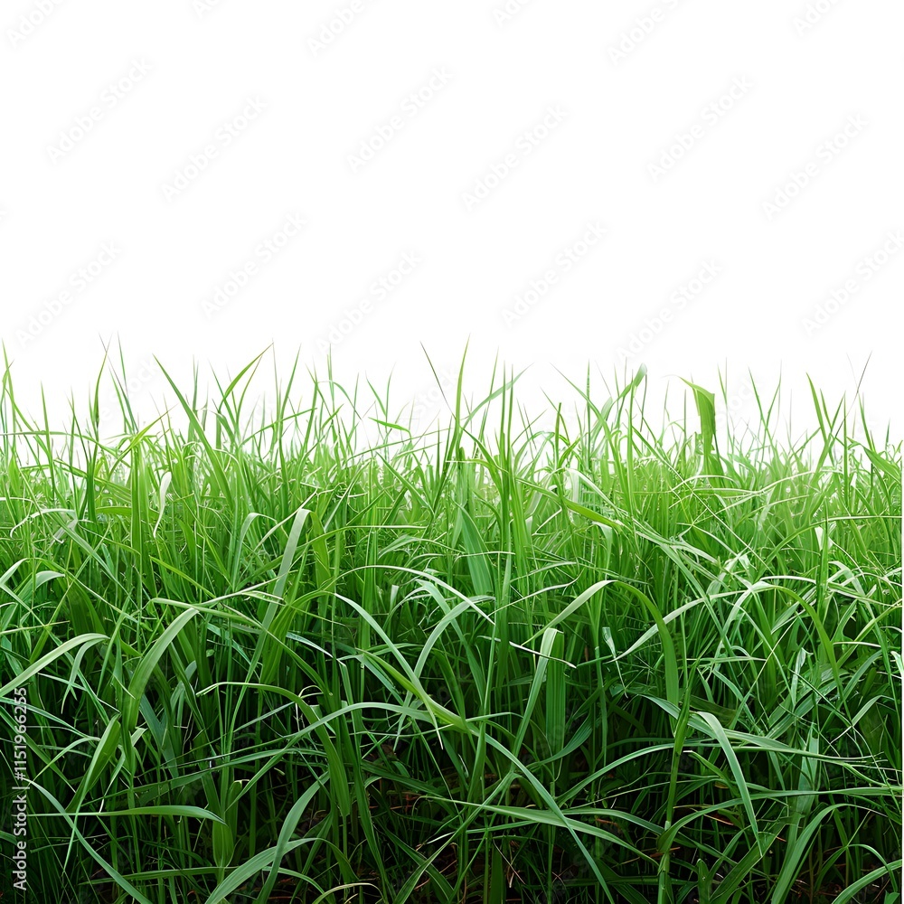 Lush Green Grass Field with Fresh Dew Drops on Blades of Grass Lush Green Grass Field with Fresh Dew Drops on Blades of Grass