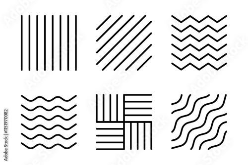 Geometric pattern icon. Zigzag texture sign. Wave ornament symbol.