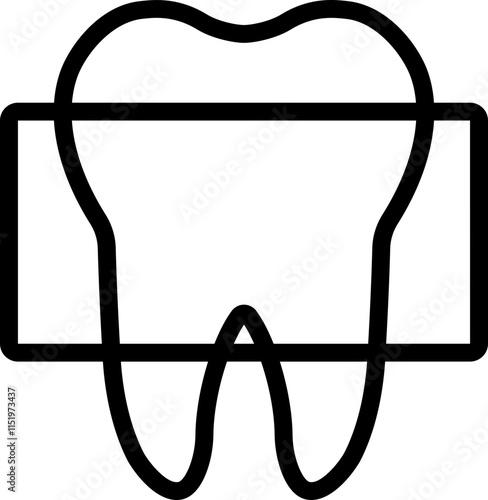 Tooth Xray Line Icon