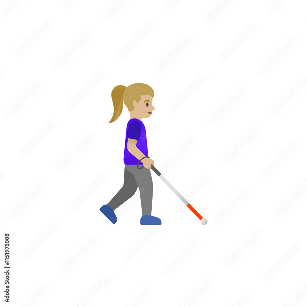 Person with Cane Emoji
