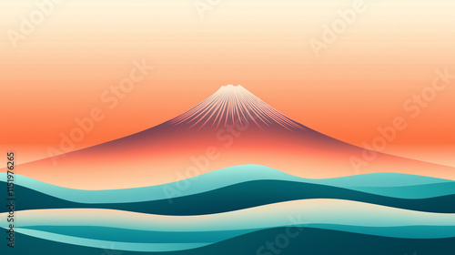 和柄-新年の富士山