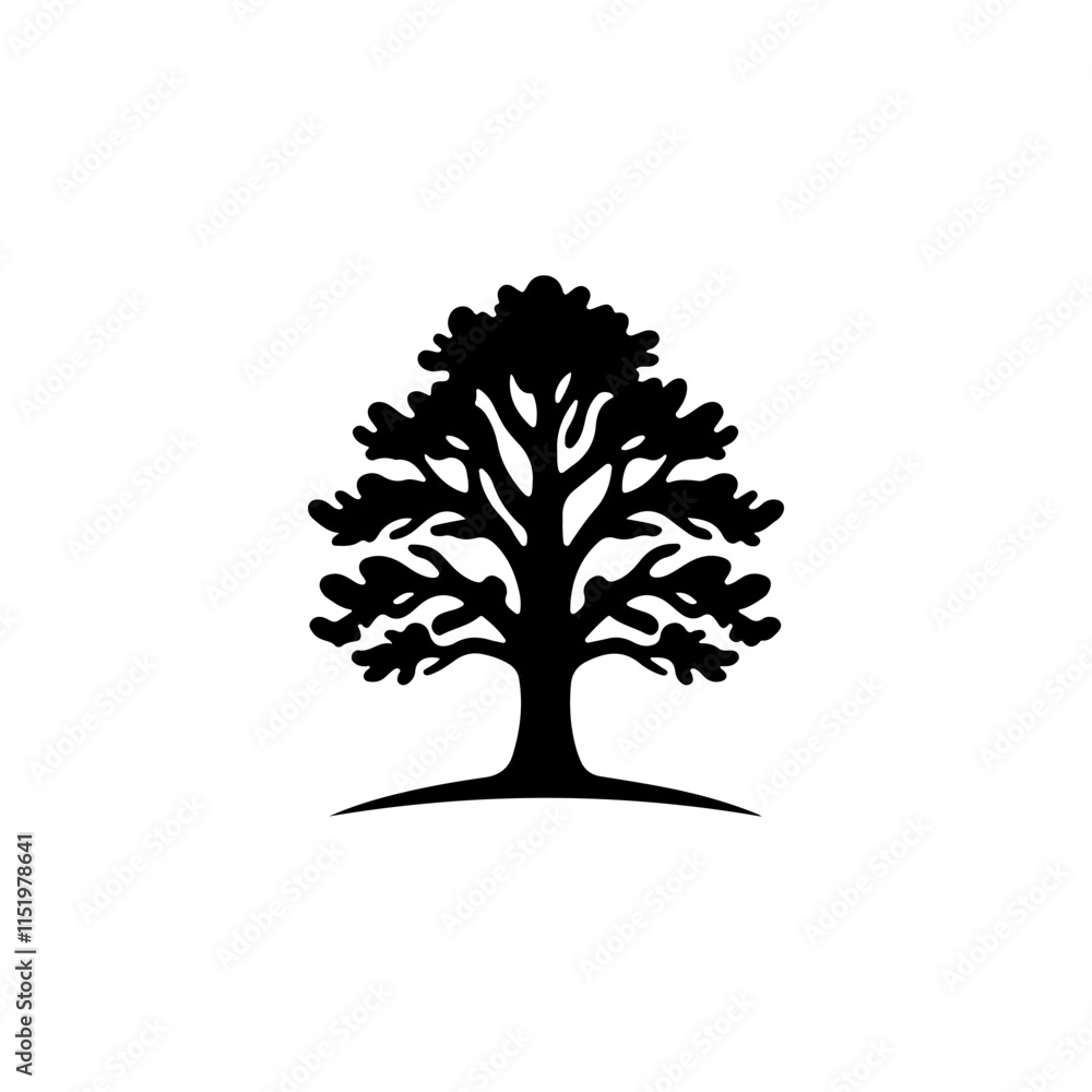 Fototapeta premium Tree silhouette vector illustration