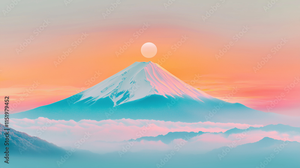 和柄-新年の富士山