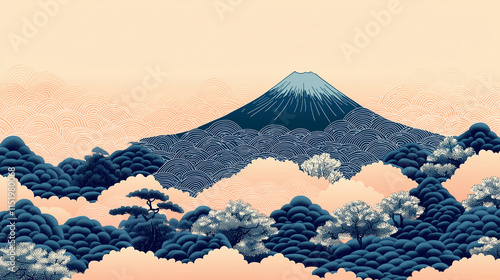 和柄-新年の富士山