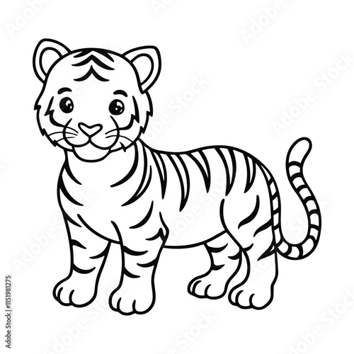 Cute tiger cartoon 