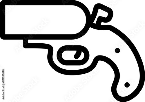 Flare Gun Line Icon