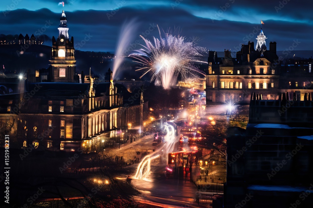 Fototapeta premium 51 edinburgh hogmanay scotland