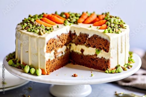 52 carrot cake with pistachio cream cheese frosting classic carr photo