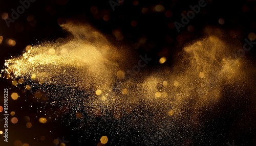 gold powder abstract near up background