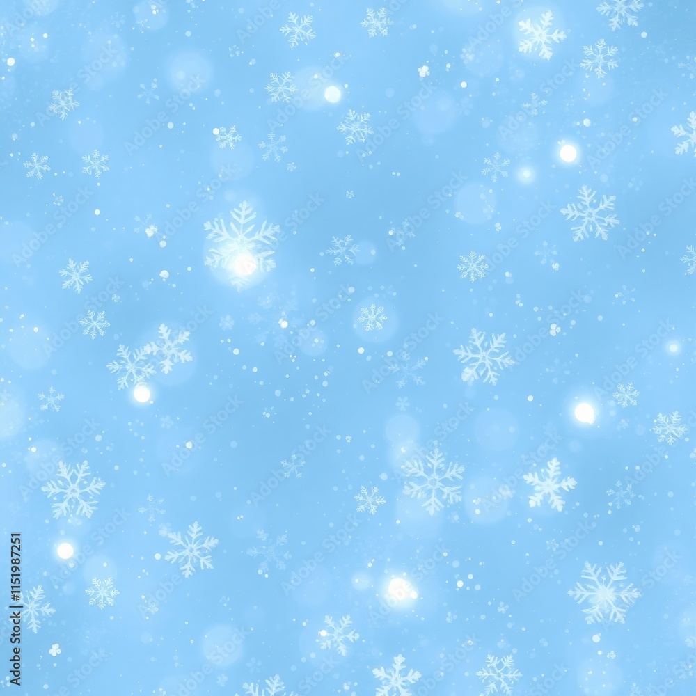 A serene winter backdrop featuring a gentle watercolor wash of blue and white, adorned with delicate snowflakes that create a magical, frosty atmosphere A serene winter backdrop featuring a gentle watercolor wash of blue and white, adorned with delicate snowflakes that create a magical, frosty atmosphere