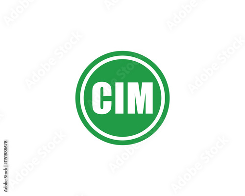 CIM logo design vector template. CIM